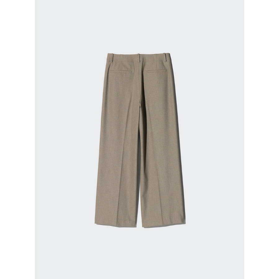 Uniqlo Smart Tuck Wide Pants Check