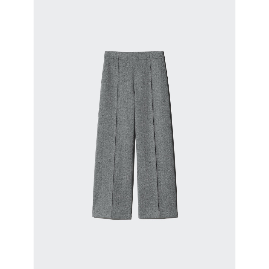 Uniqlo Brushed Jersey Wide Pants Herringbone