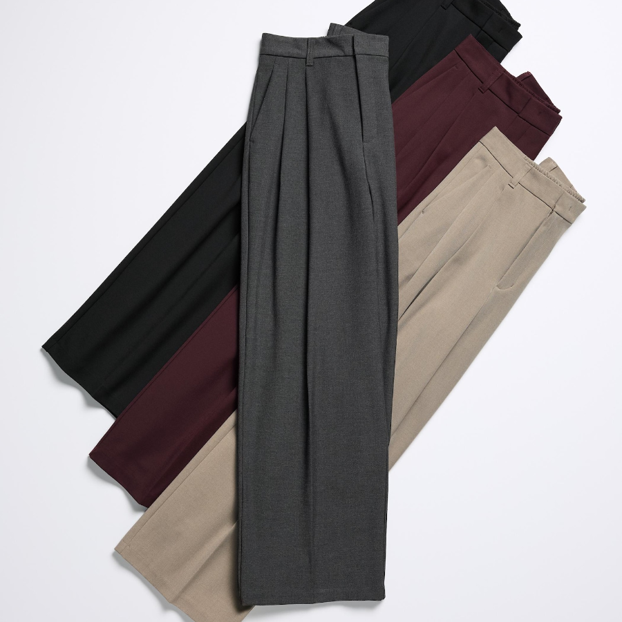 Uniqlo GU Tuck Wide Pants