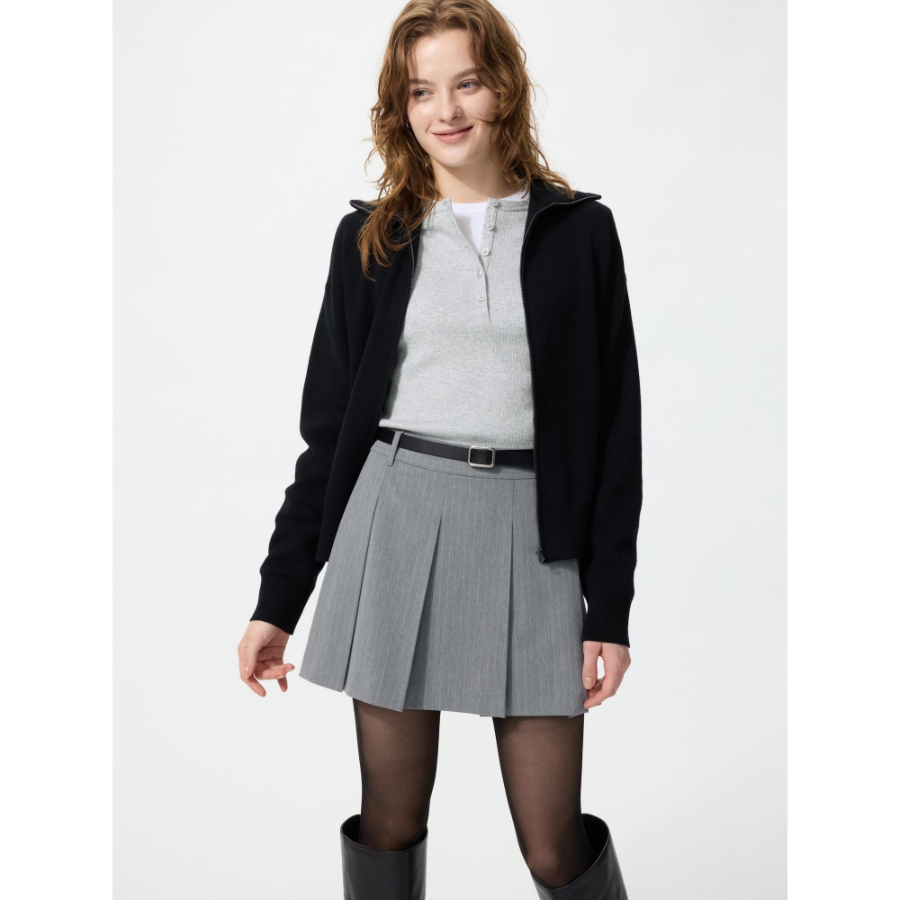 Uniqlo Pleated Skirt Striped
