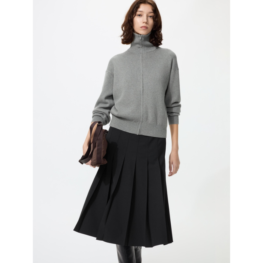 Uniqlo Wide Pleats Midi Skirt