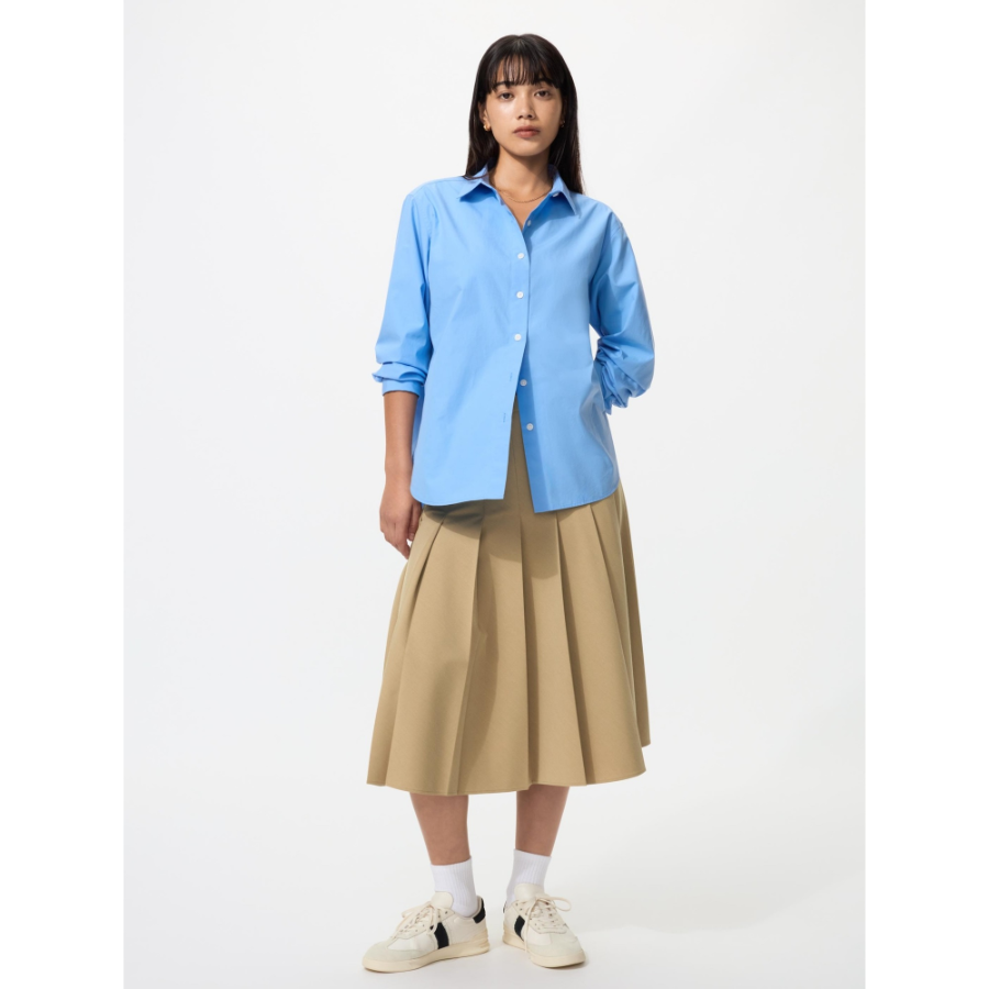Uniqlo Wide Pleats Midi Skirt