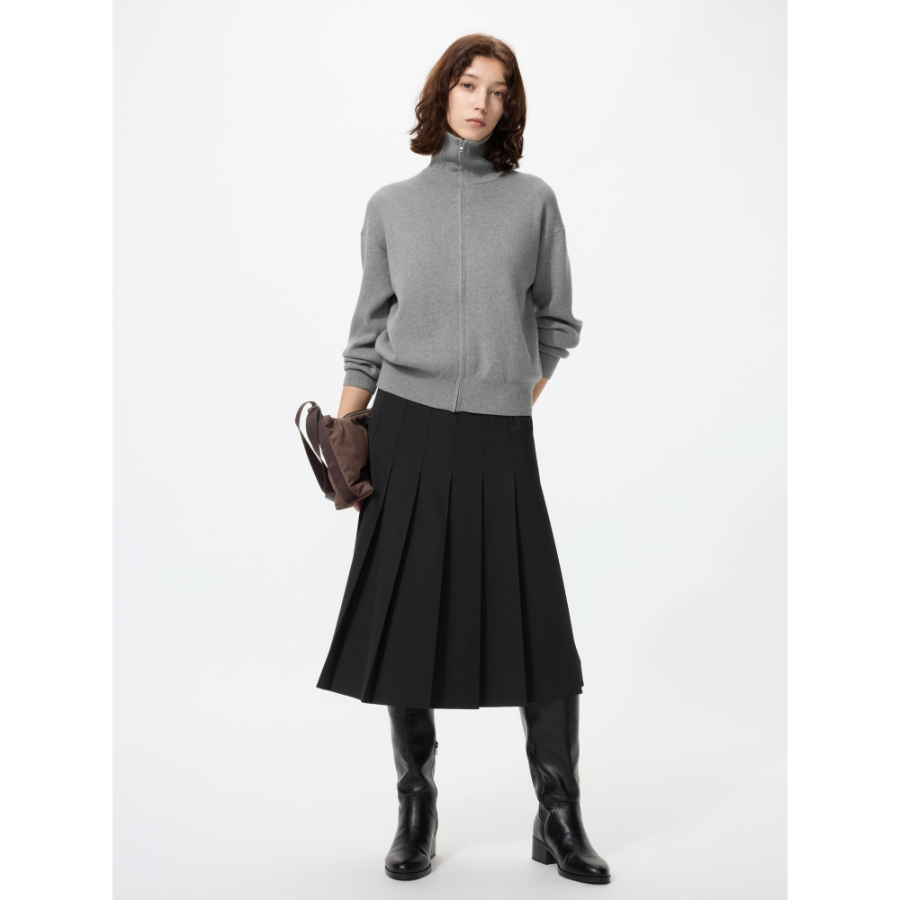 Uniqlo Wide Pleats Midi Skirt