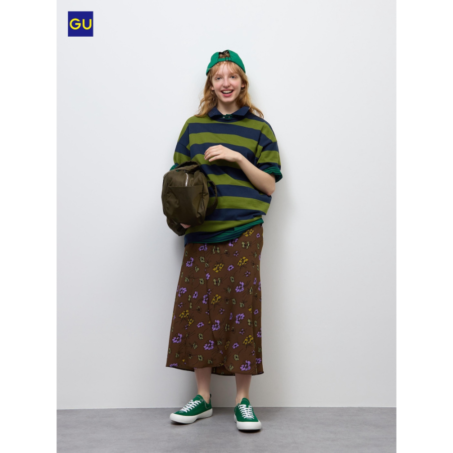 Uniqlo Flower Print Long Skirt
