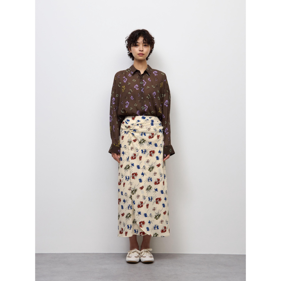 Uniqlo Flower Print Long Skirt