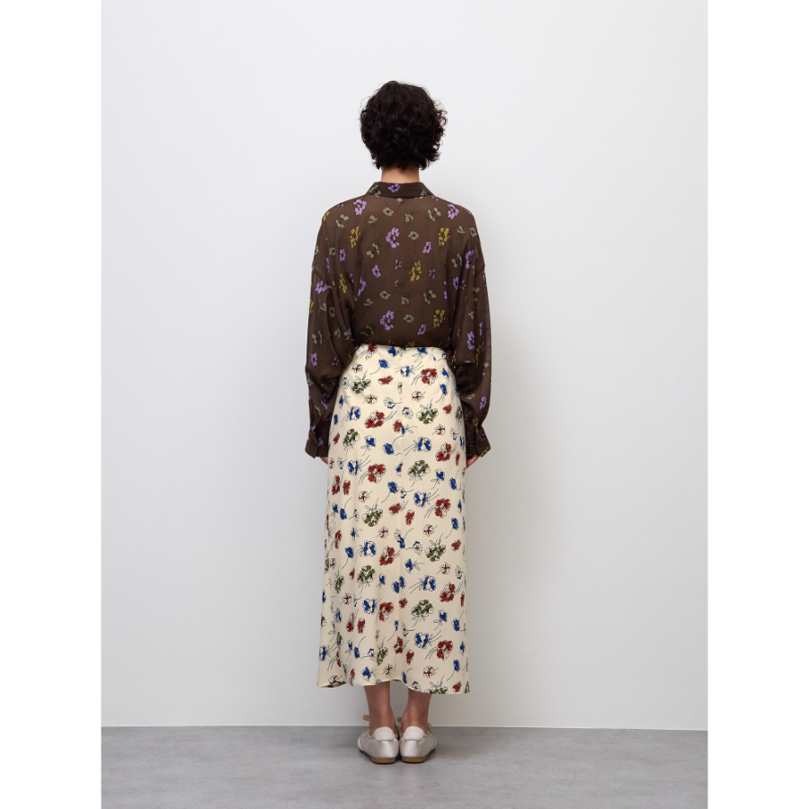Uniqlo Flower Print Long Skirt