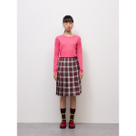Uniqlo Side Button Pleated Check Skirt