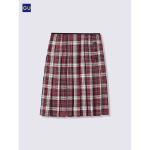 Uniqlo Side Button Pleated Check Skirt