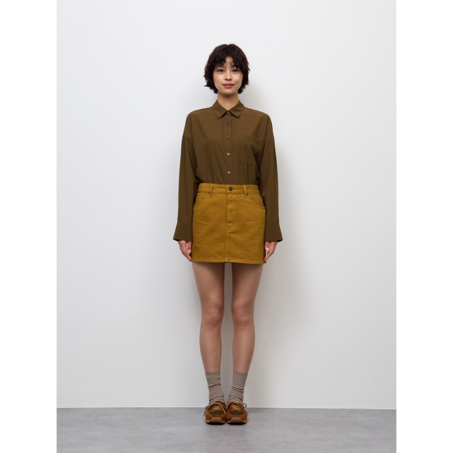 Uniqlo Low Waist Denim Mini Skirt