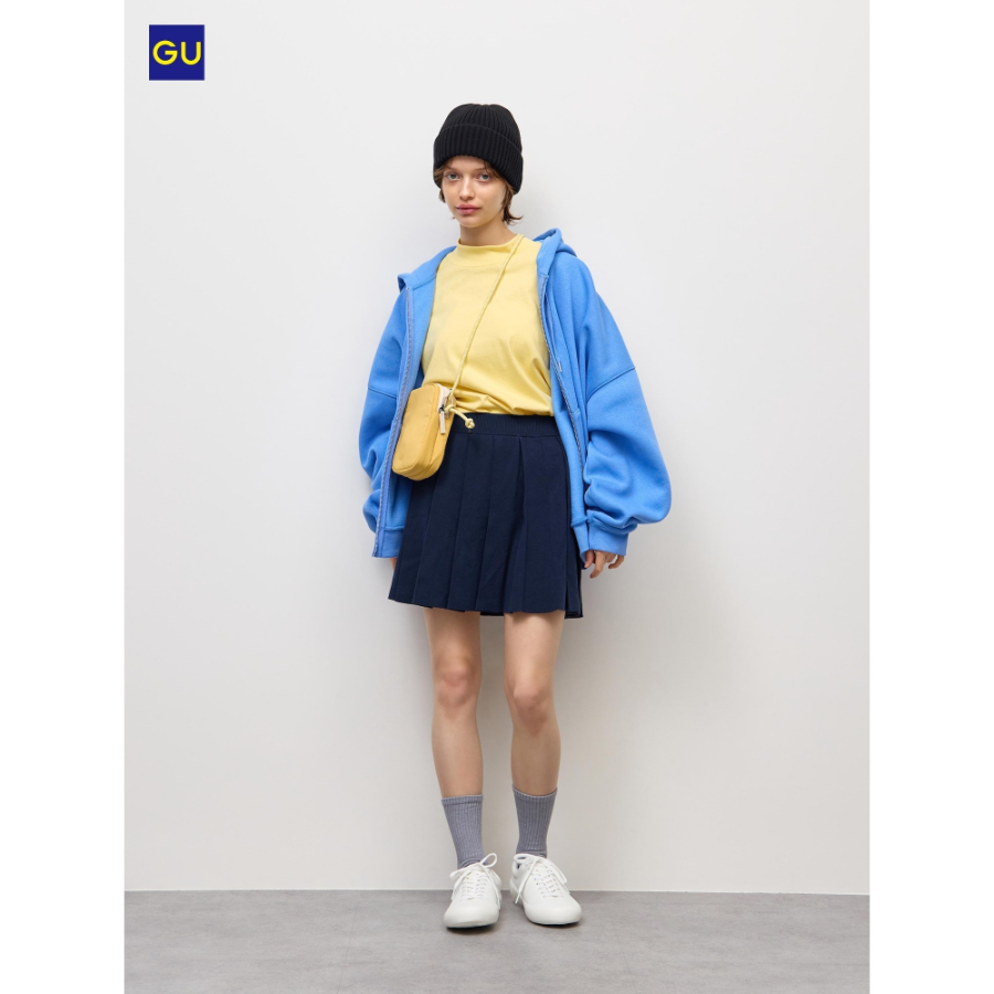Uniqlo Knit Pleated Mini Skirt
