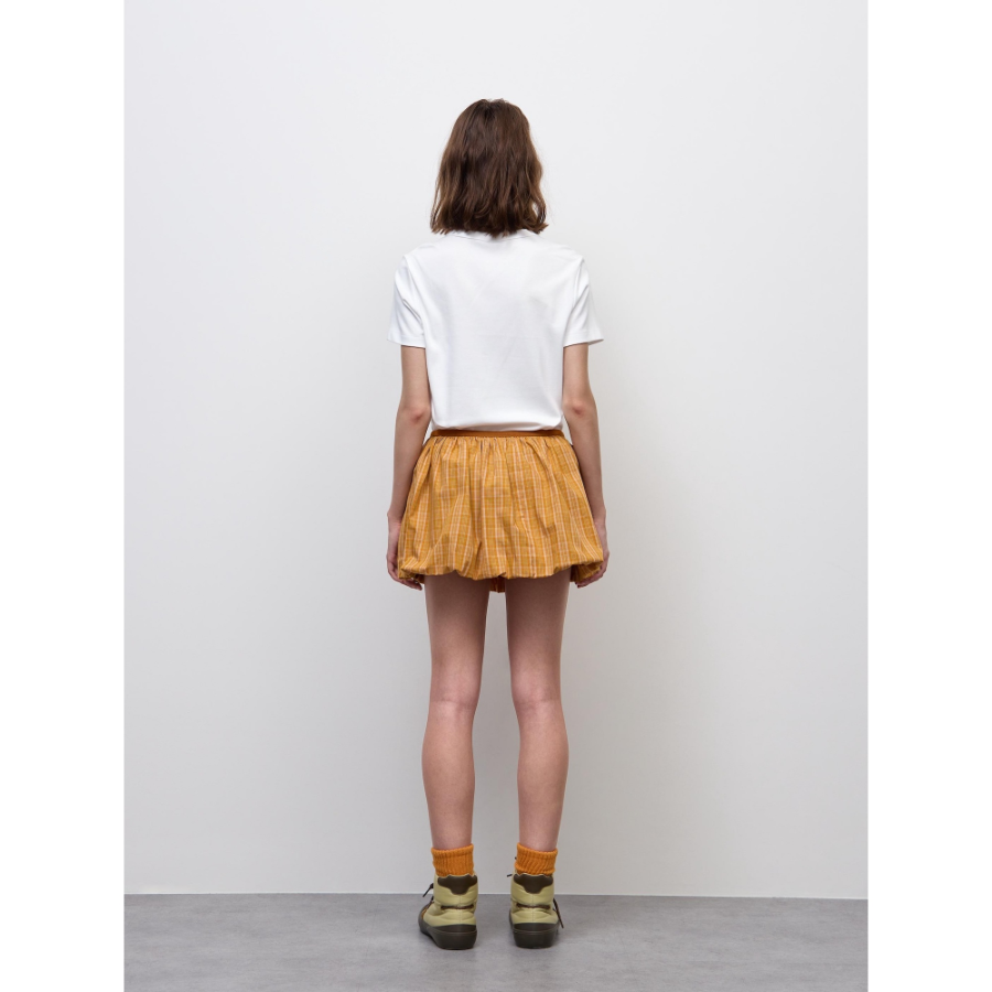 Uniqlo Low Waist Balloon Check Mini Skirt