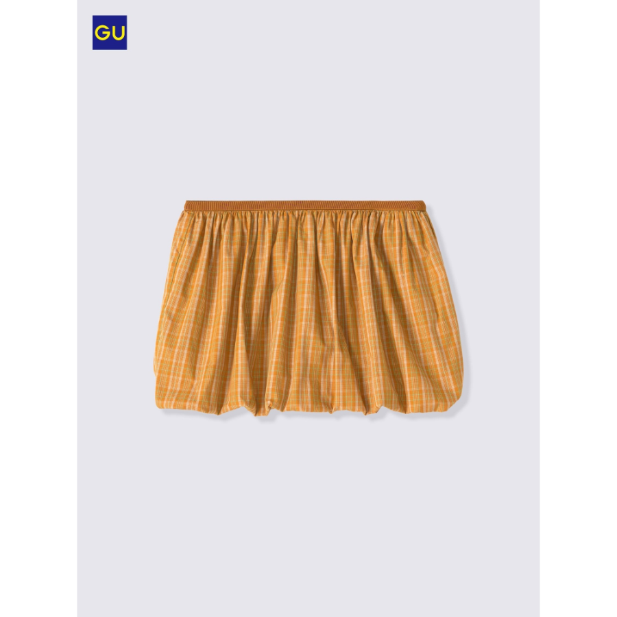 Uniqlo Low Waist Balloon Check Mini Skirt