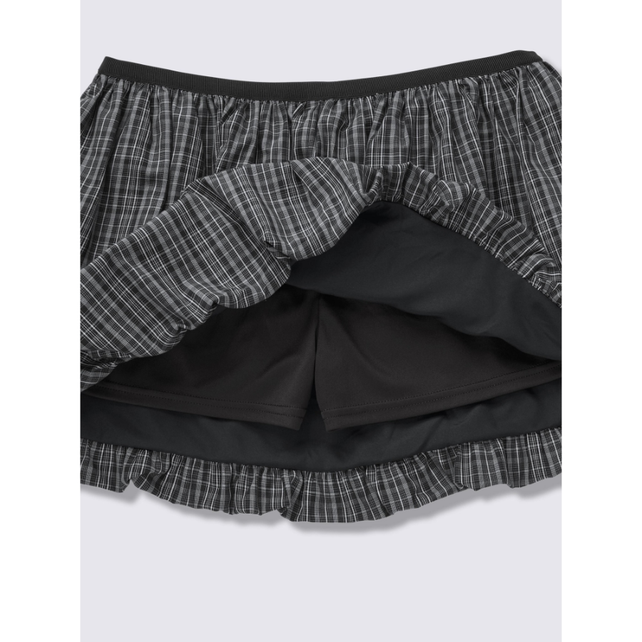 Uniqlo Low Waist Balloon Check Mini Skirt