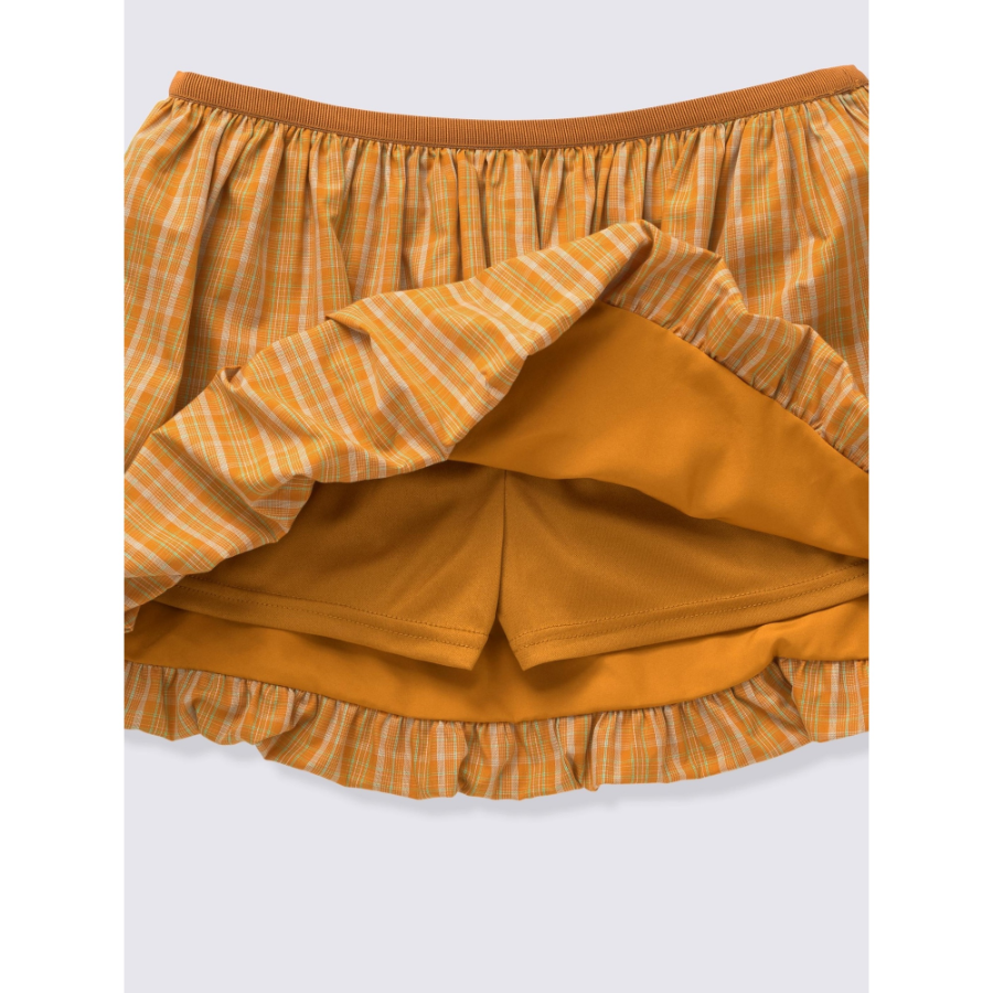 Uniqlo Low Waist Balloon Check Mini Skirt
