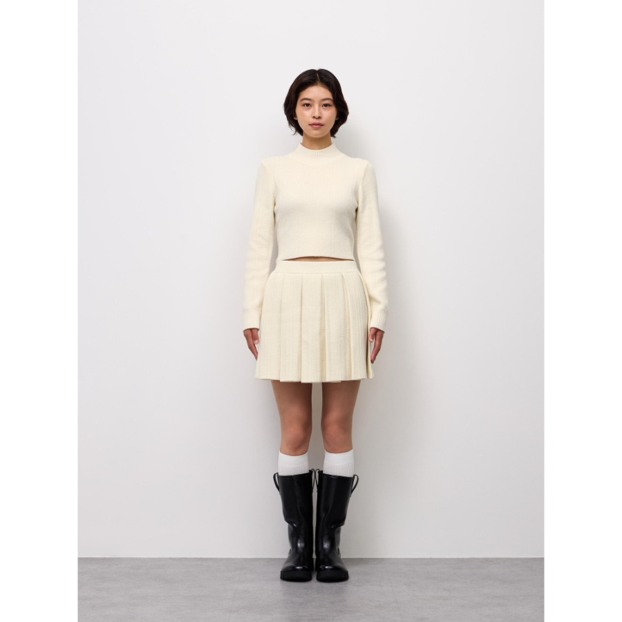 Uniqlo Knit Pleated Mini Skirt