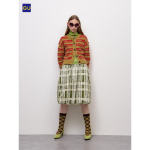 Uniqlo Balloon Check Midi Skirt