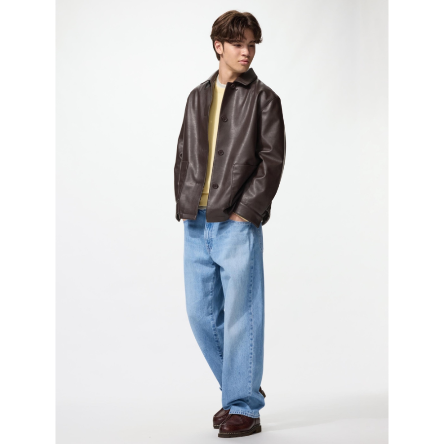 Uniqlo Coated Relaxed Shirt Jacket