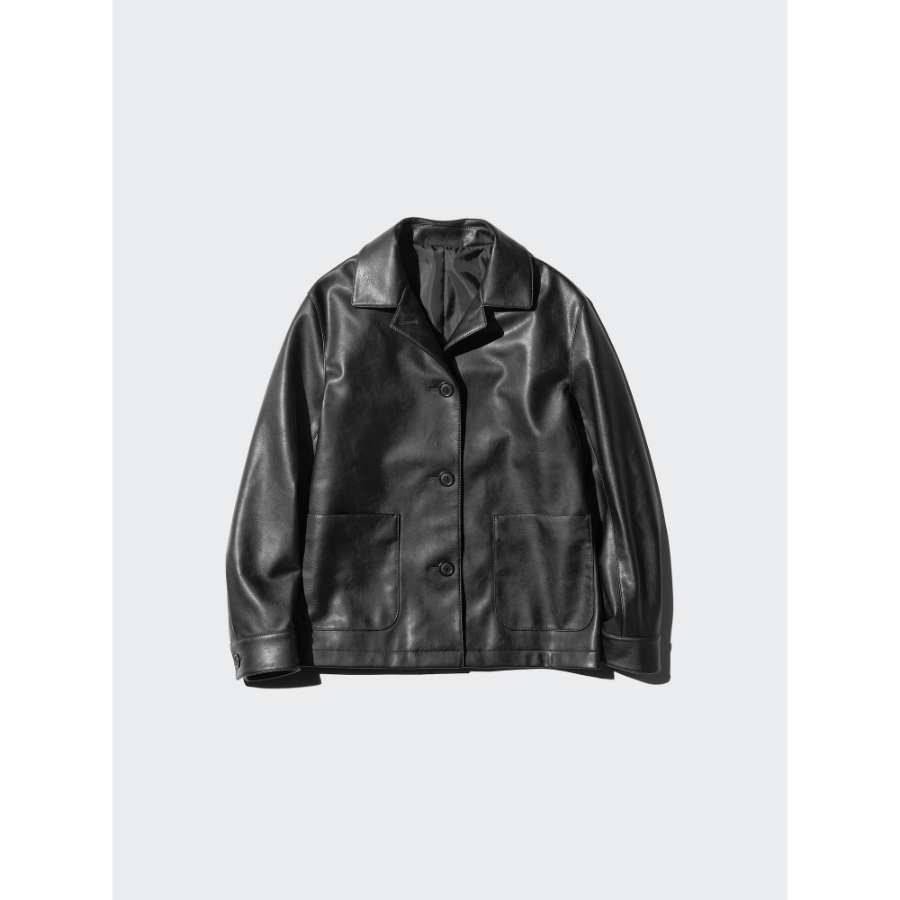 Uniqlo Coated Relaxed Shirt Jacket