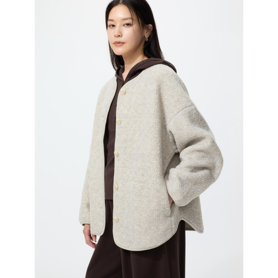 Uniqlo Boa Fleece Relaxed Cardigan