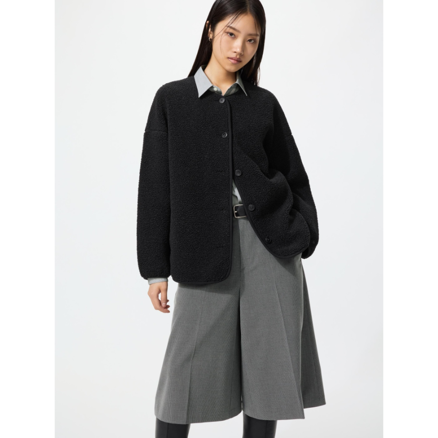 Uniqlo Boa Fleece Relaxed Cardigan
