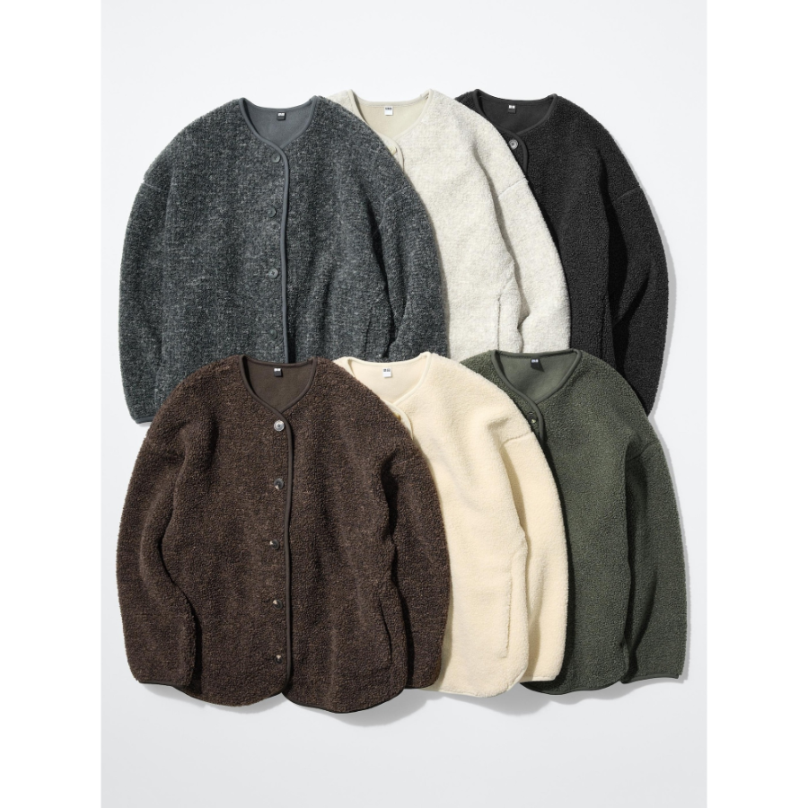 Uniqlo Boa Fleece Relaxed Cardigan