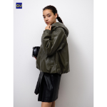 Uniqlo Faux Leather Balloon Hem Jacket