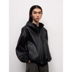 Uniqlo Faux Leather Balloon Hem Jacket