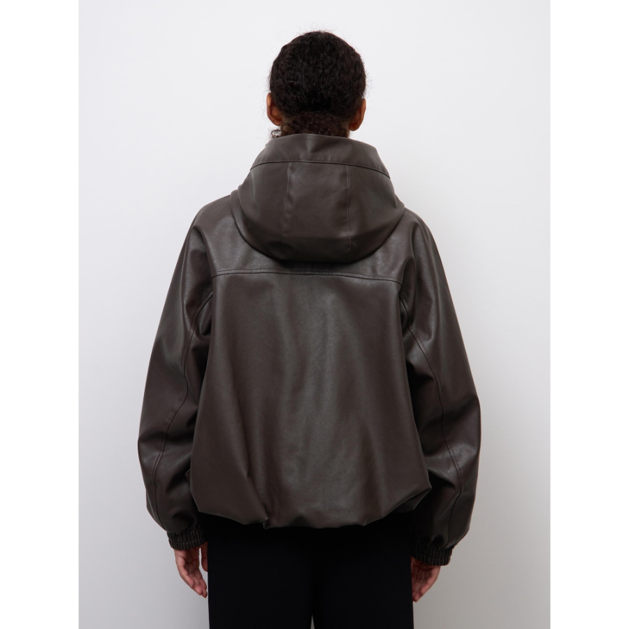 Uniqlo Faux Leather Balloon Hem Jacket