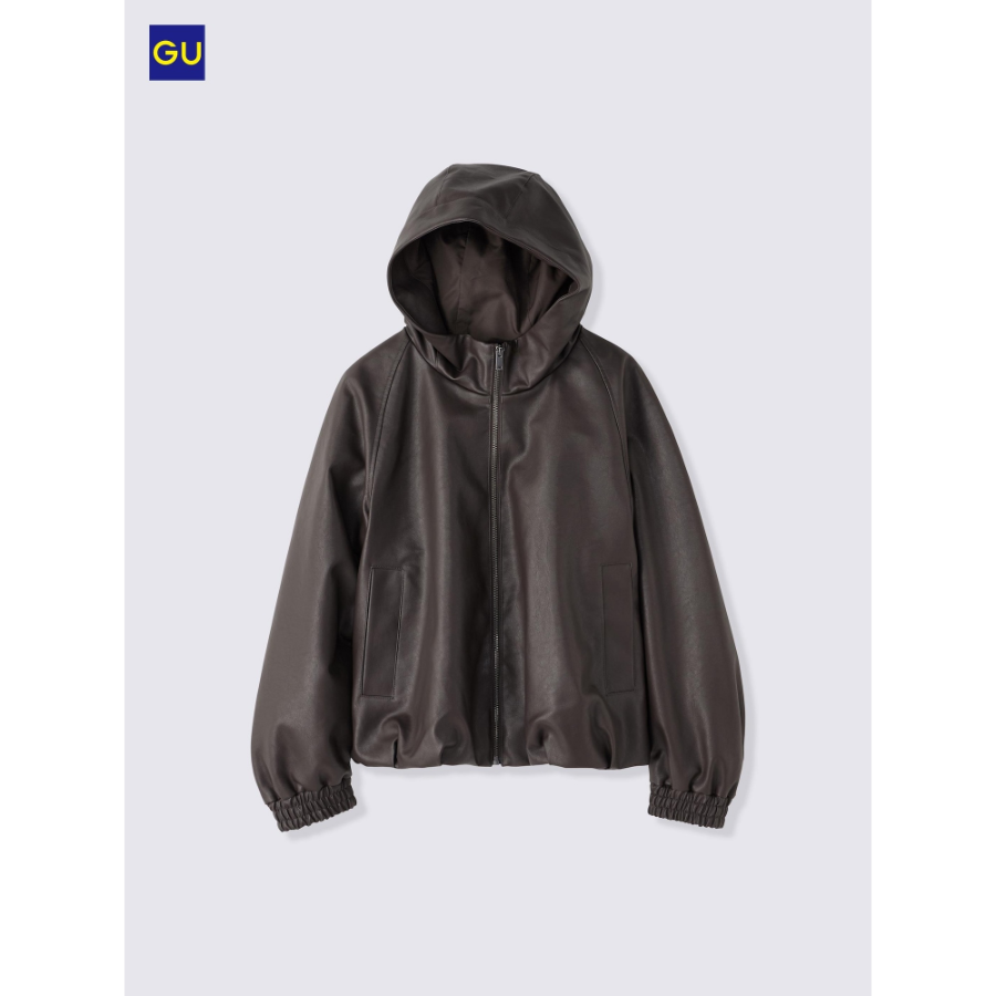 Uniqlo Faux Leather Balloon Hem Jacket