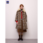 Uniqlo Belted A-Line Long Coat (Check)