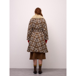 Uniqlo Belted A-Line Long Coat (Check)