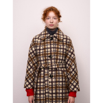 Uniqlo Belted A-Line Long Coat (Check)