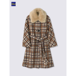 Uniqlo Belted A-Line Long Coat (Check)