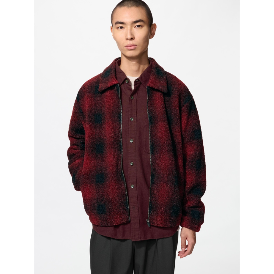 Uniqlo Pile Fleece Blouson Print
