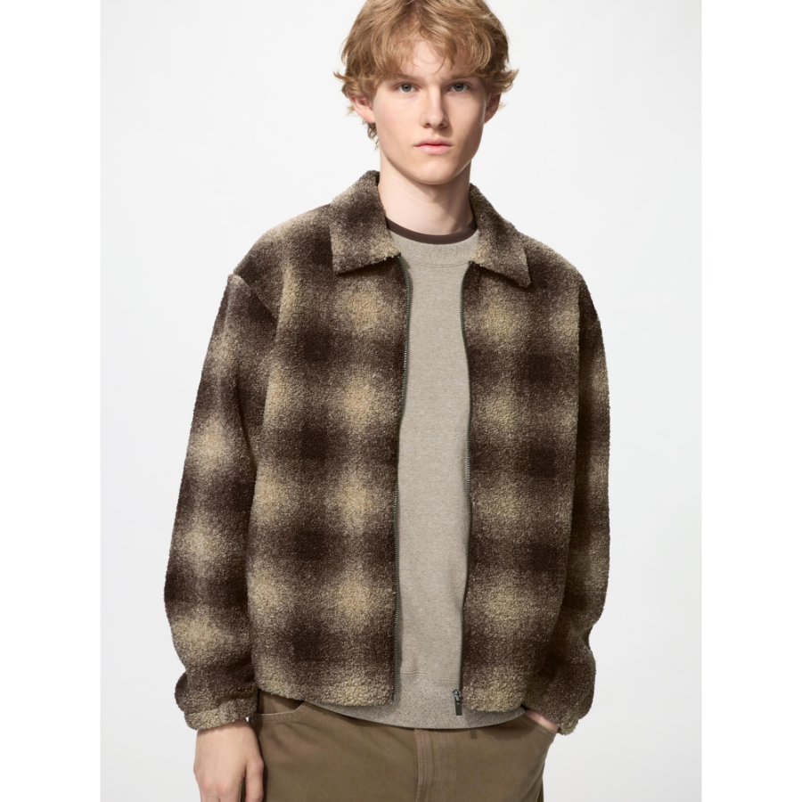Uniqlo Pile Fleece Blouson Print