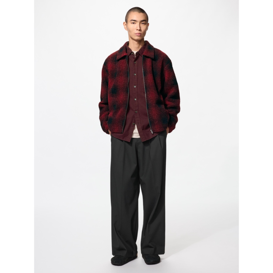 Uniqlo Pile Fleece Blouson Print