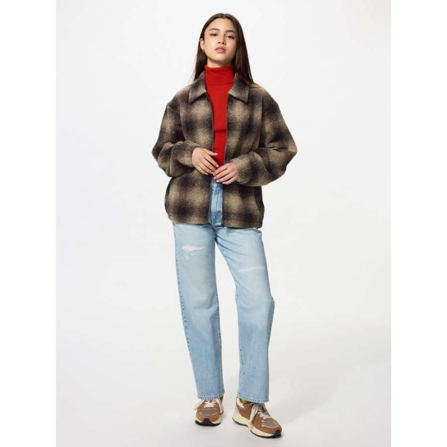 Uniqlo Pile Fleece Blouson Print