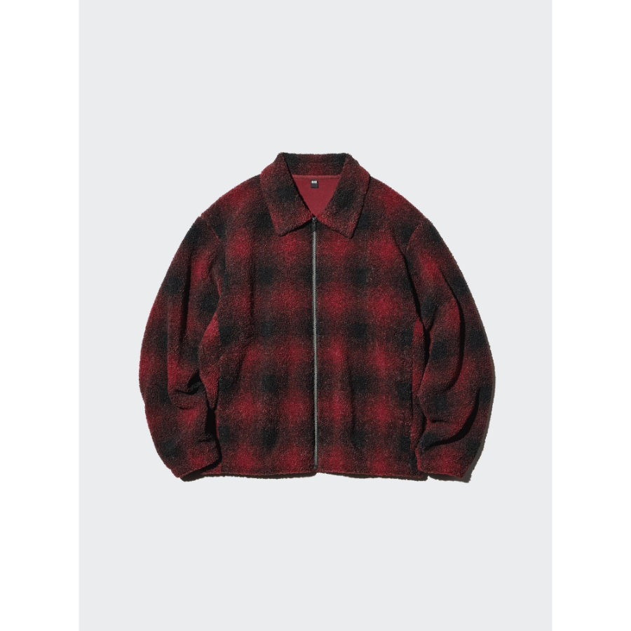Uniqlo Pile Fleece Blouson Print