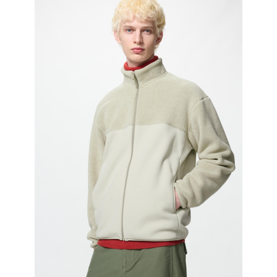 Uniqlo Fleece Full-Zip Jacket Colorblock