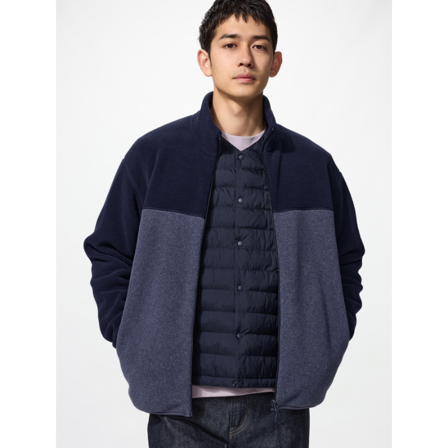 Uniqlo Fleece Full-Zip Jacket Colorblock