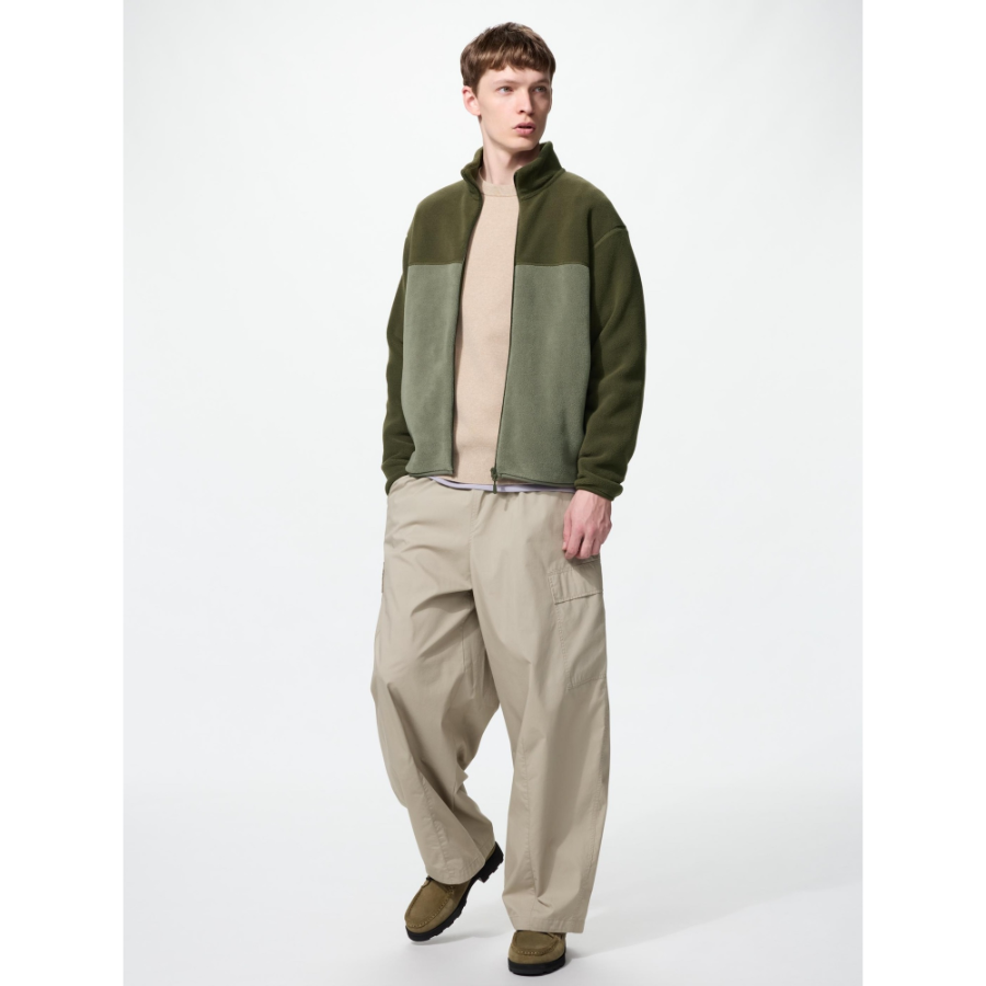 Uniqlo Fleece Full-Zip Jacket Colorblock
