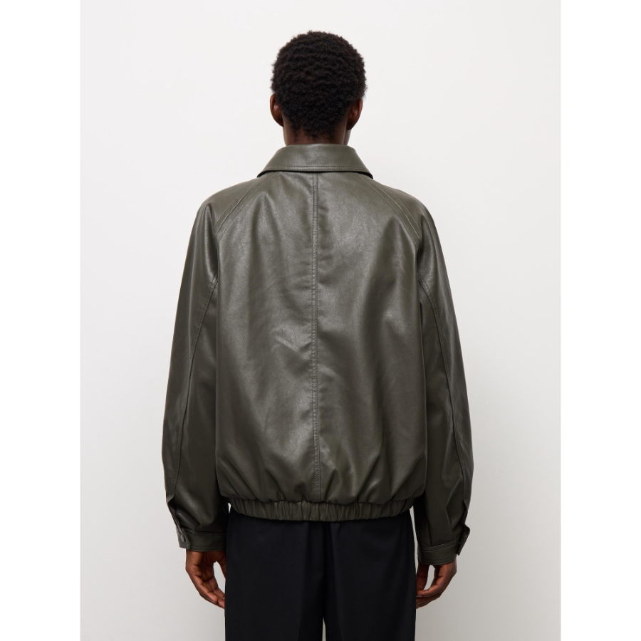 Uniqlo GU Faux Leather Zip-Up Jacket