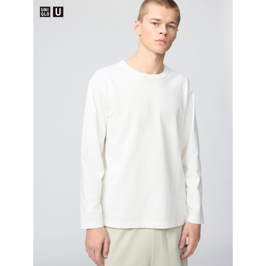 Uniqlo Wash Cotton Crew Neck T Long Sleeve