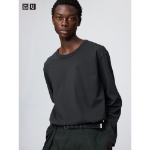 Uniqlo Wash Cotton Crew Neck T Long Sleeve