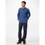 Uniqlo Waffle Henley Neck T Long Sleeve