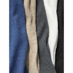 Uniqlo Waffle Henley Neck T Long Sleeve