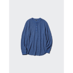 Uniqlo Waffle Henley Neck T Long Sleeve