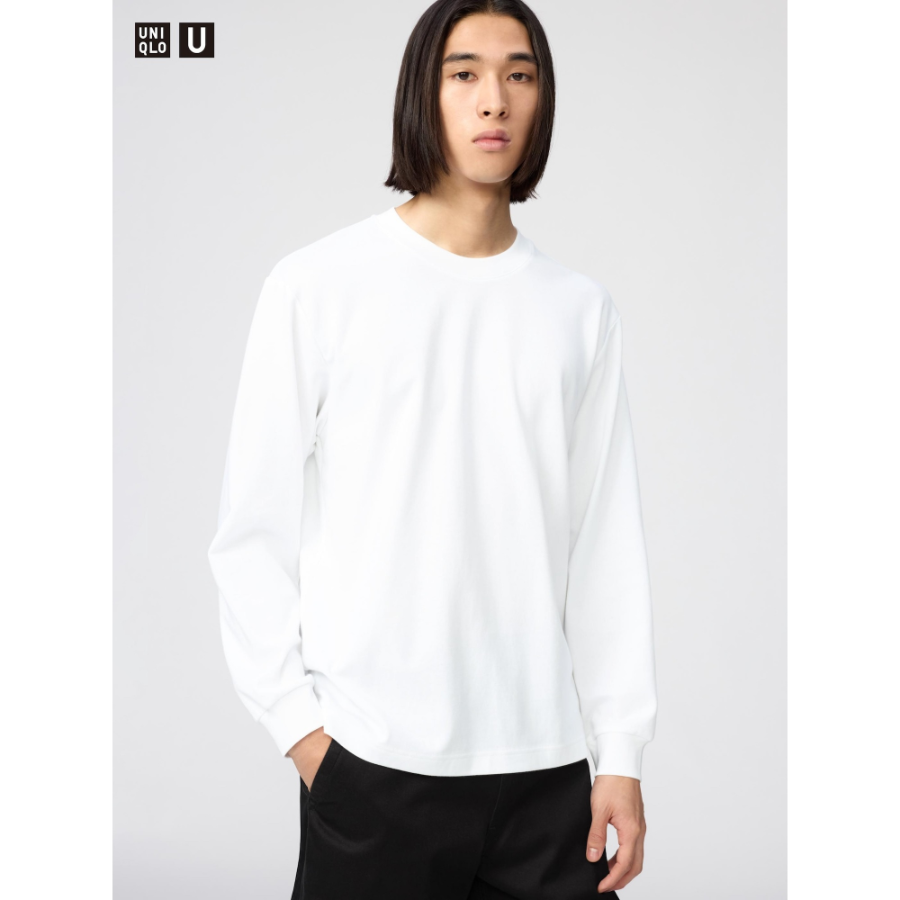 Uniqlo AIRism Cotton Crew Neck T Long Sleeve