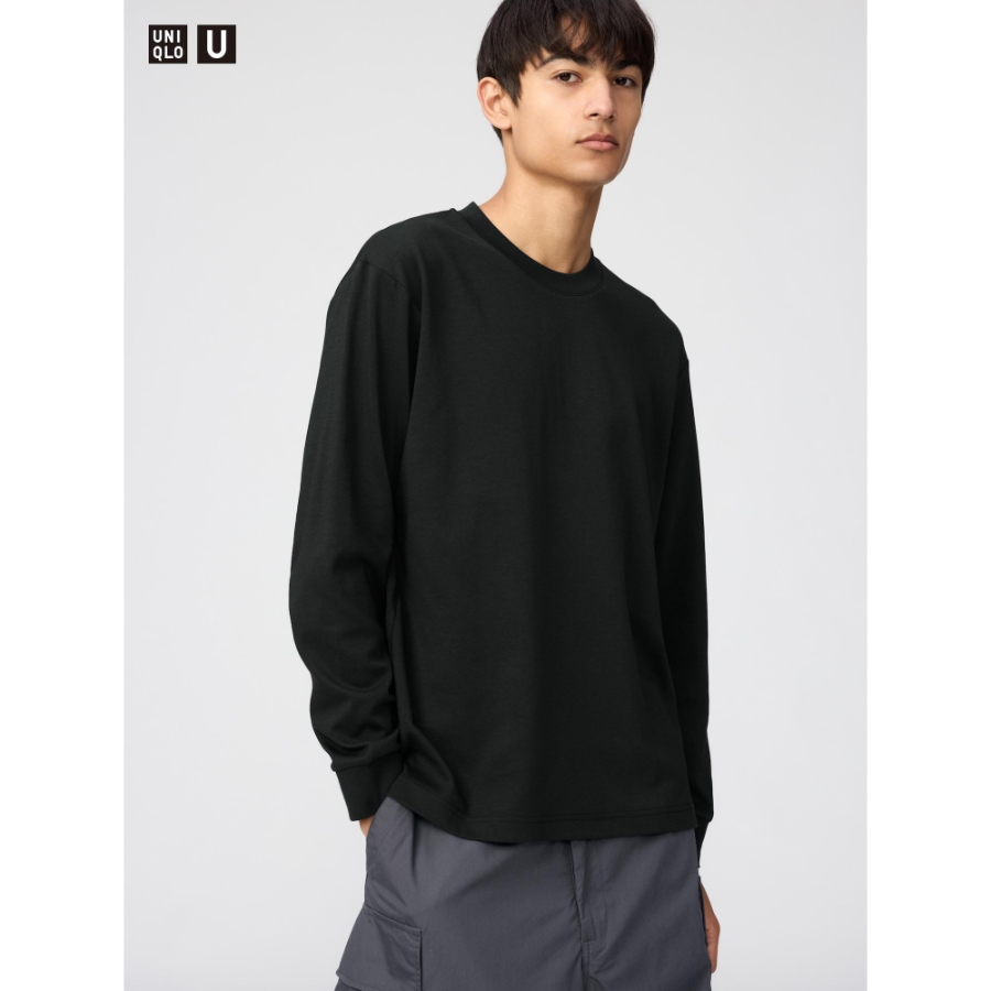 Uniqlo AIRism Cotton Crew Neck T Long Sleeve