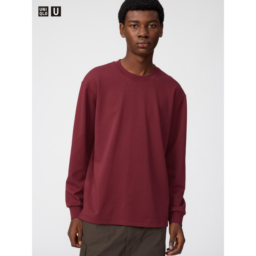 Uniqlo AIRism Cotton Crew Neck T Long Sleeve